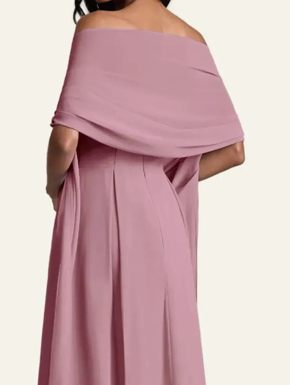 Azazie Matching Chiffon Shawl - Vintage Mauve